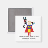 Administrative Beruflich Super Hero Magnet (Vorderseite/Rückseite)