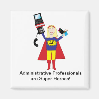 Administrative Beruflich Super Hero Magnet