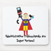 Administrative Beruflich Super Hero Mousepad (Vorne)