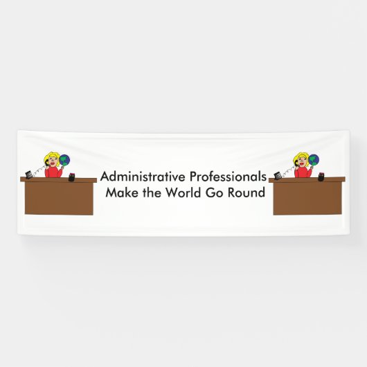 Administrative Beruflich World (Blonde) Banner (Horizontal)
