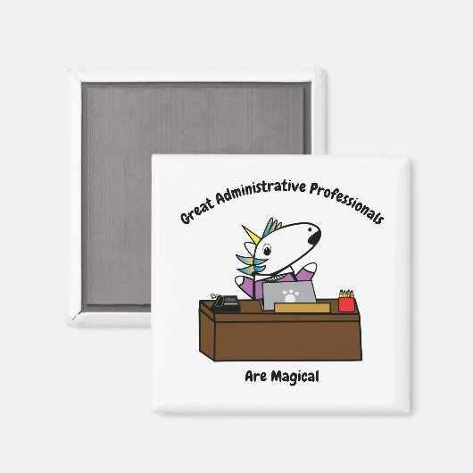 Administrative Berufliche Einhornpersonalisierung Magnet (Vorderseite/Rückseite)