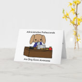 Administrative Berufliche männliche Hundepersonali Karte (Gelbe Blume)