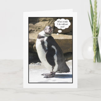 Administrative berufliche Tageskarte - Penguin Dankeskarte