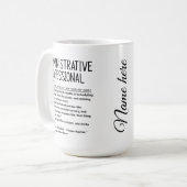 Administrative professional kaffeetasse (Vorderseite Links)