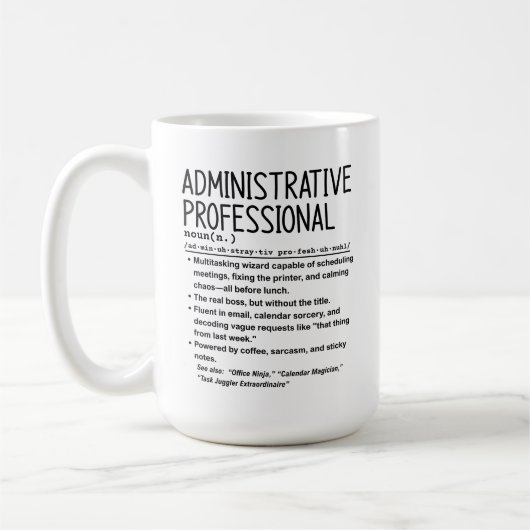 Administrative professional kaffeetasse (Links)