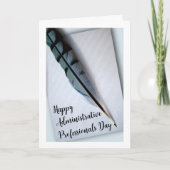 Administrative Professionals Day Blue Jay Feather Dankeskarte (Vorderseite)