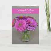 Administrative Professionals Day Card Zinnias Dankeskarte (Vorderseite)