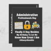 Administrative professionals day   postkarte (Vorne/Hinten)