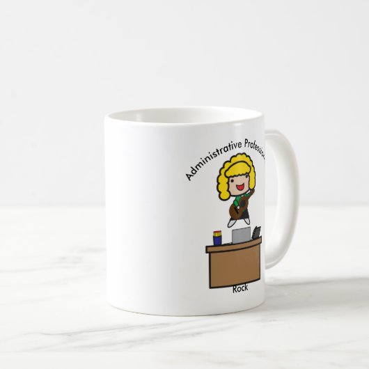 Administrative Professionals Rock (Blonde) Custom Kaffeetasse (VorderseiteRechts)