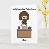 Administrative Professionals Rock Brünett Funny Karte (Gelbe Blume)