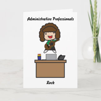 Administrative Professionals Rock Brünett Funny Karte