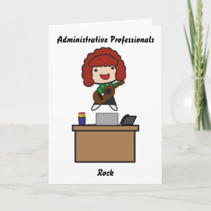 Administrative Professionals Rock (rote Haare) Fun Karte