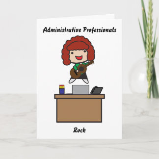 Administrative Professionals Rock (rote Haare) Fun Karte