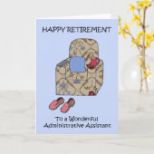 administrativer Assistant Retirement Cartoon. Karte (Gelbe Blume)