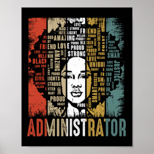 Administrator Afro-Afrikanisch Amerikanische Schwa Poster