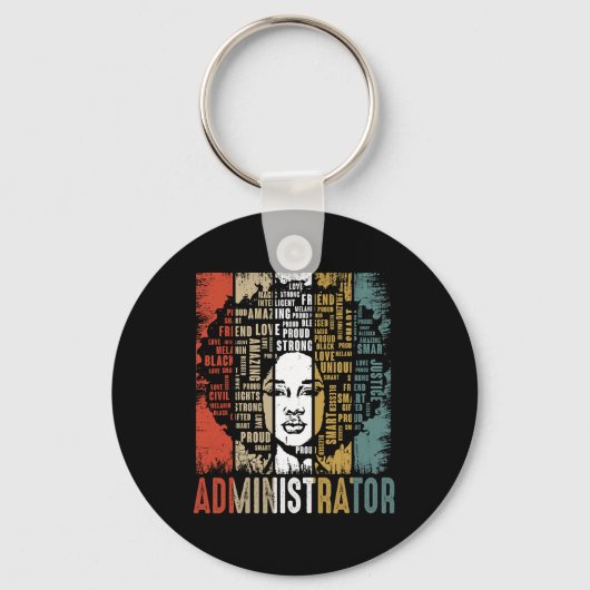 Administrator Afro American Black History Schlüsselanhänger (Vorderseite)