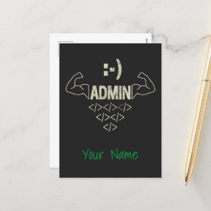 Administrator IT Sysadmin Informatiker Feiertagspostkarte