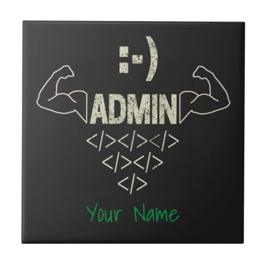 Administrator IT Sysadmin Informatiker Fliese (Vorderseite)