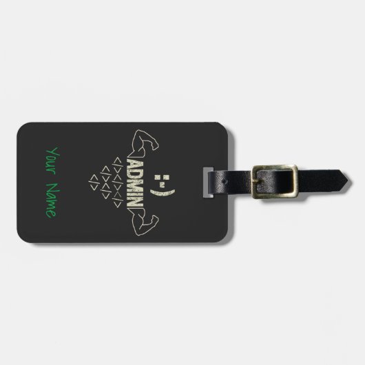 Administrator IT Sysadmin Informatiker Gepäckanhänger (Vorderseite horizontal)