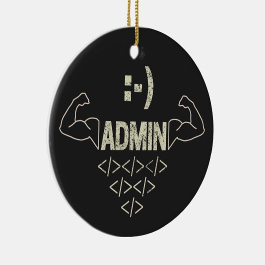 Administrator IT Sysadmin Informatiker Keramik Ornament (Rechts)