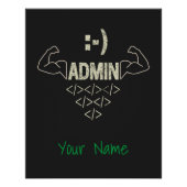 Administrator IT Sysadmin Informatiker Poster (Vorderseite)