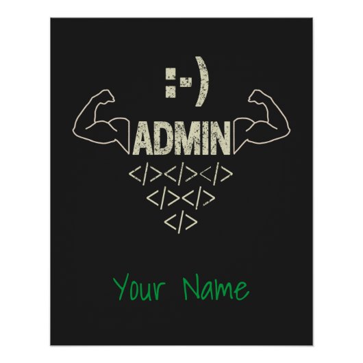 Administrator IT Sysadmin Informatiker Poster (Vorderseite)