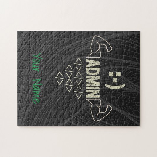 Administrator IT Sysadmin Informatiker Puzzle (Horizontal)