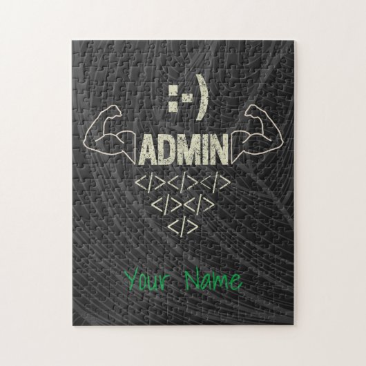 Administrator IT Sysadmin Informatiker Puzzle (Vertikal)