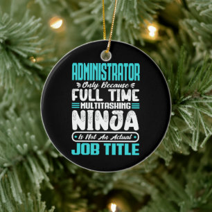 Administrator Job Title Professionals Skills Gag Keramik Ornament