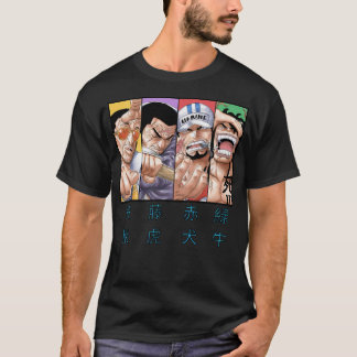 Admiral Akainu Kizaru Fujitora und Ryokugyu T-Shirt