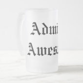 Admiral Awesome Mug Mattglas Bierglas (Vorderseite Links)