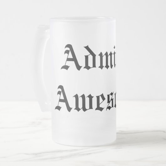Admiral Awesome Mug Mattglas Bierglas (Vorderseite Links)