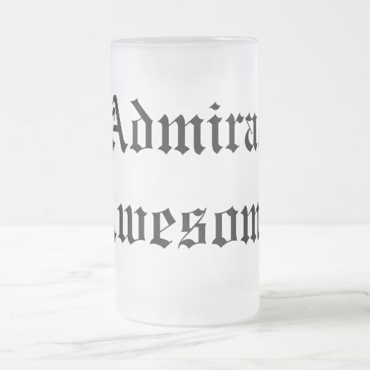 Admiral Awesome Mug Mattglas Bierglas (Mittel)