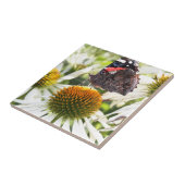 Admiral Butterfly auf Blume Fliese (Seite)