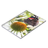 Admiral Butterfly auf Blume Notizblock (Linke Seite)