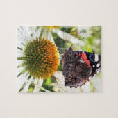 Admiral Butterfly auf Blume Puzzle (Horizontal)