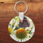 Admiral Butterfly auf Blume Schlüsselanhänger (Vorderseite)