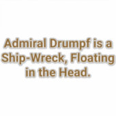 Admiral Drumpf Ship-Head Hankamer Artjunkhaus Yum. Aufkleber (Vorderseite)