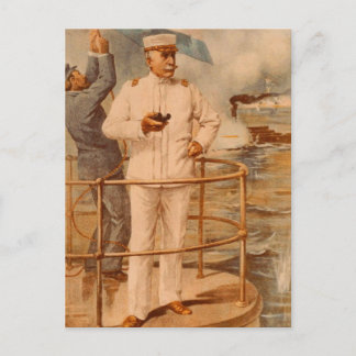 Admiral George Dewey in Manila Bay Postkarte