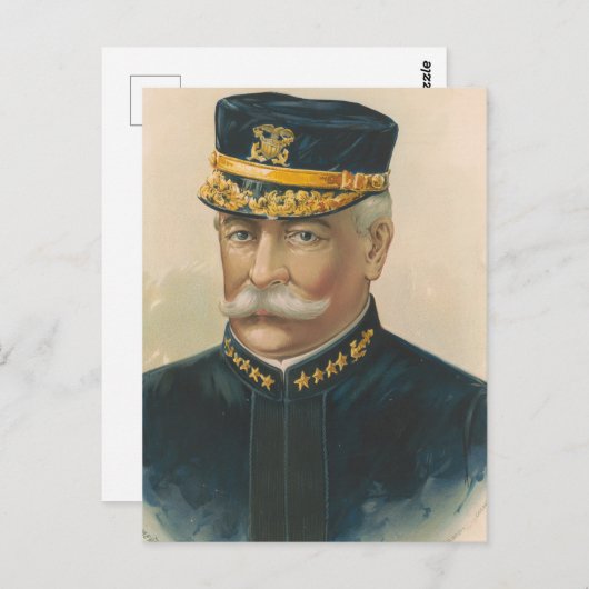 Admiral George Dewey Postkarte (Vorne/Hinten)