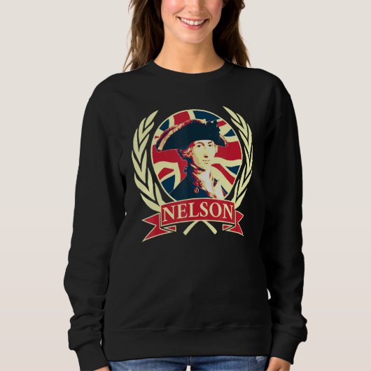 Admiral Horatio Nelson Britische Flaggenpropaganda Sweatshirt (Vorderseite)
