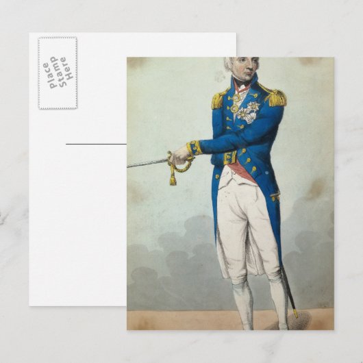 Admiral Horatio Nelson Postkarte (Vorne/Hinten)