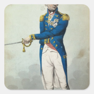 Admiral Horatio Nelson Quadratischer Aufkleber
