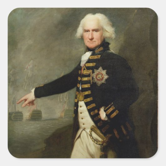 Admiral Lord Bridport (1727-1814) c.1795 (Öl auf c Quadratischer Aufkleber (Vorderseite)