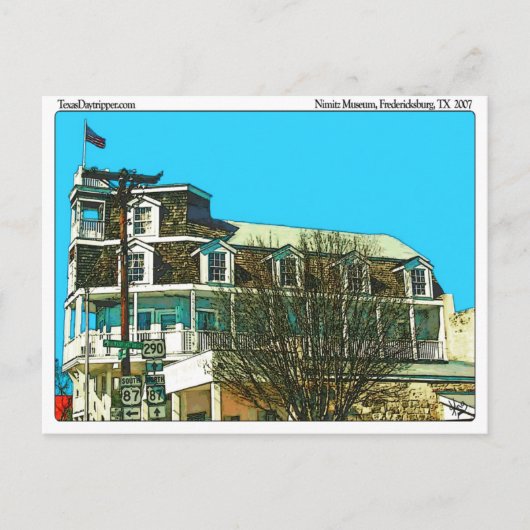 Admiral Nimitz Museum, Fredericksburg, TX Postkarte (Vorderseite)