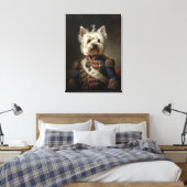 Admiral West Highland Terrier Leinwanddruck (Insitu (Schlafzimmer))