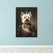 Admiral West Highland Terrier Leinwanddruck (Insitu (Holzboden))