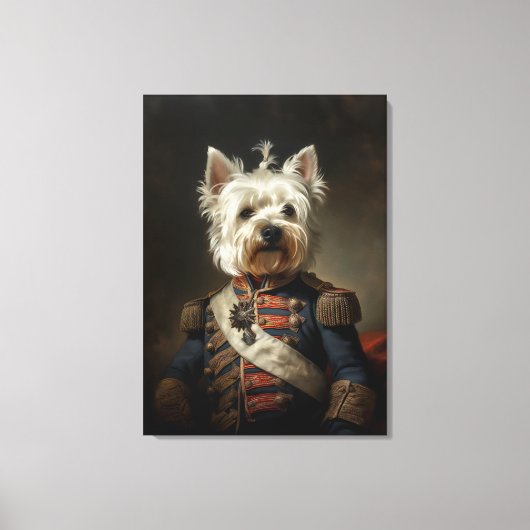 Admiral West Highland Terrier Leinwanddruck (Vorderseite)