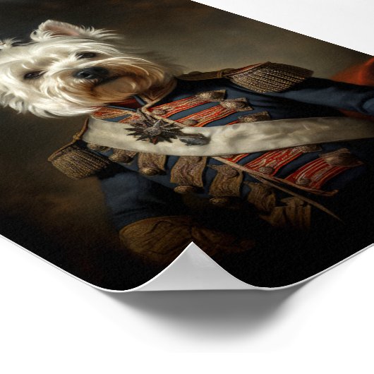 Admiral West Highland Terrier Poster (Ecke)