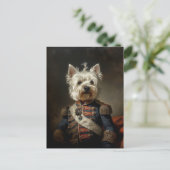 Admiral West Highland Terrier Postkarte (Stehend Vorderseite)